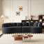 Canapé modulaire surdimensionné courbé moderne avec six coussins, sièges en mousse à mémoire de forme pour un confort et une détente ultimes-323771409-323771410
