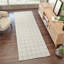 Brown Modern Rug, Chequered Anti-Slip Easy to Clean Rug For Living Room, Dining Room, Bedroom, Kitchen-1781391841