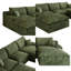 Canapé modulaire en forme de U de 106 po avec méridienne droite et repose-pieds, structure à double couche en velours côtelé, coussin amovible, aucun assemblage requis-1881863495-1881863493