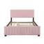 Lit plateforme tapissier en velours avec couchette Soriva-129872195