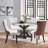Kingson Modern Glam Tufted Two-Tone Dining Chair with Nailhead Trim & Back Pull Ring-9081305-14894262