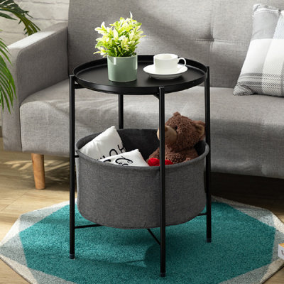 Serik Iron Tray Top End Table