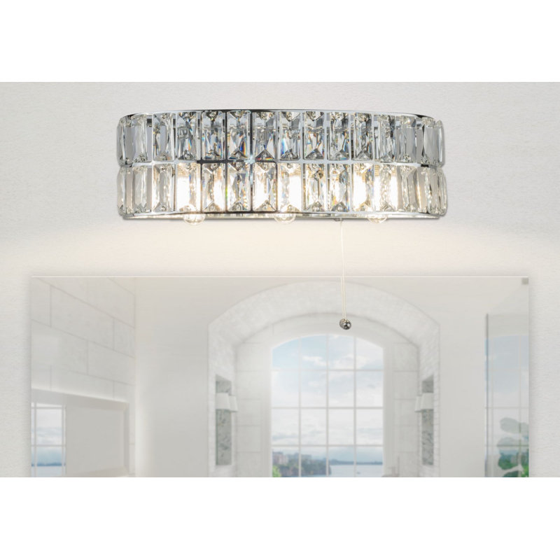 Trevorton Flush Mounted Sconce, Polished Chrome
