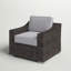 Chaise de patio avec coussin entièrement assemblée