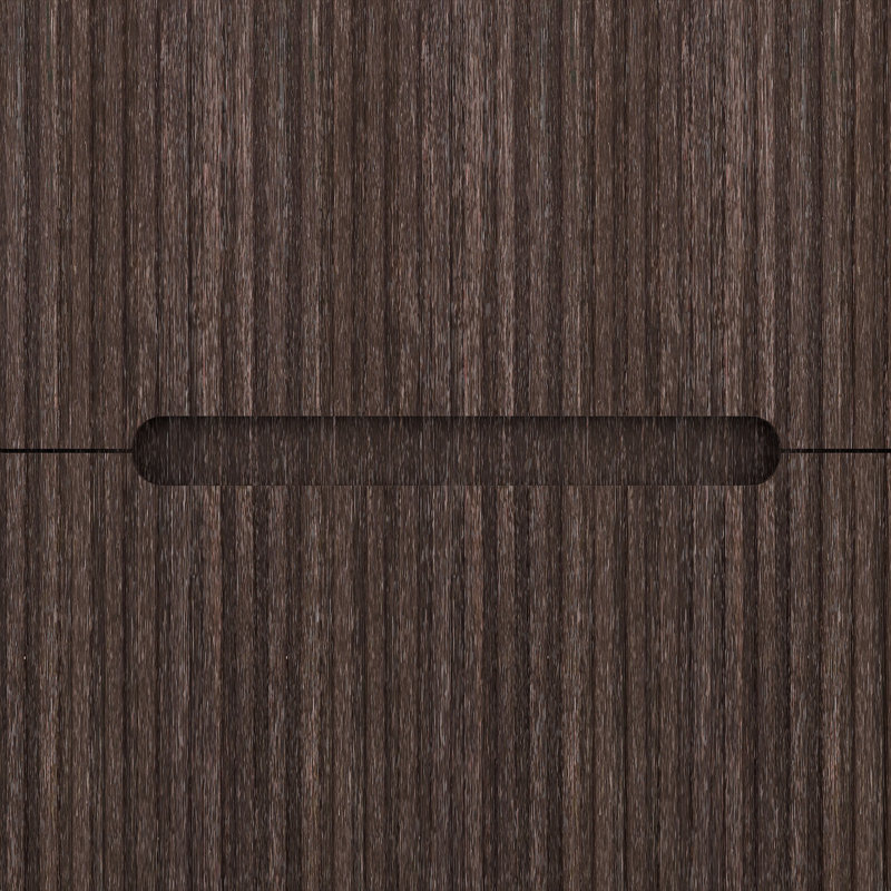 Modern Fluted Bathroom Vanity - Water-resistant Build, Dark Brown, 24"