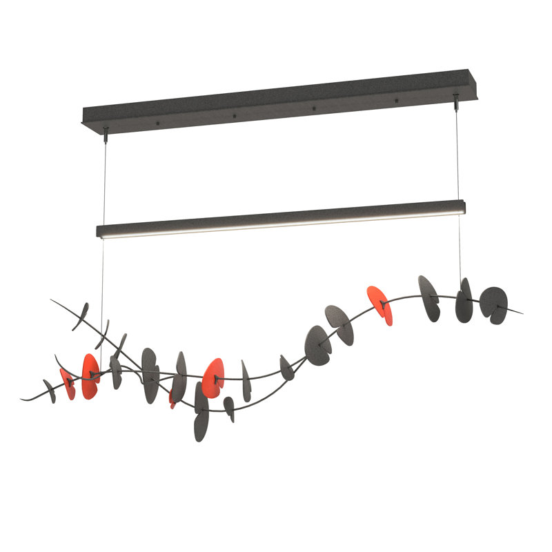 Lily 1 - Light Pendant, Dark Smoke, Natural Iron