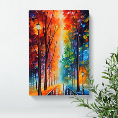 XC1022-1653X Colourful Woodland Forest No.2 - Wrapped Canvas Print