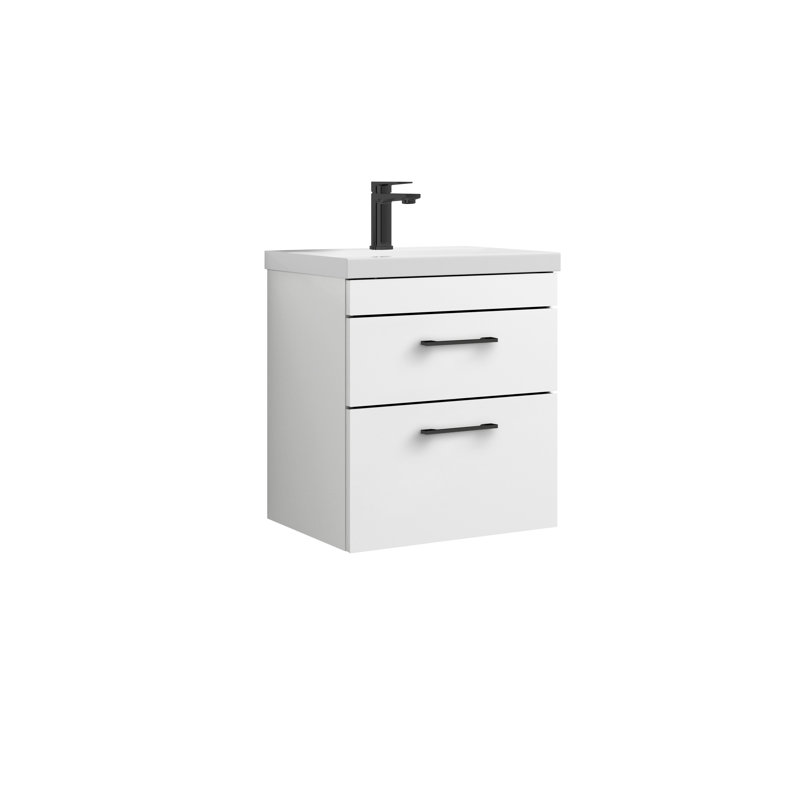 Athena 510mm Single Bathroom Vanity with Integrated Vitreous China Basin