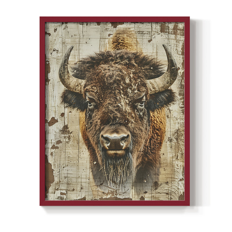 "ANIMALS Series CDL XXXVII", H 11 po x l 9 po, Rouge