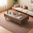 Modern simple rectangular solid wood coffee table-108344940