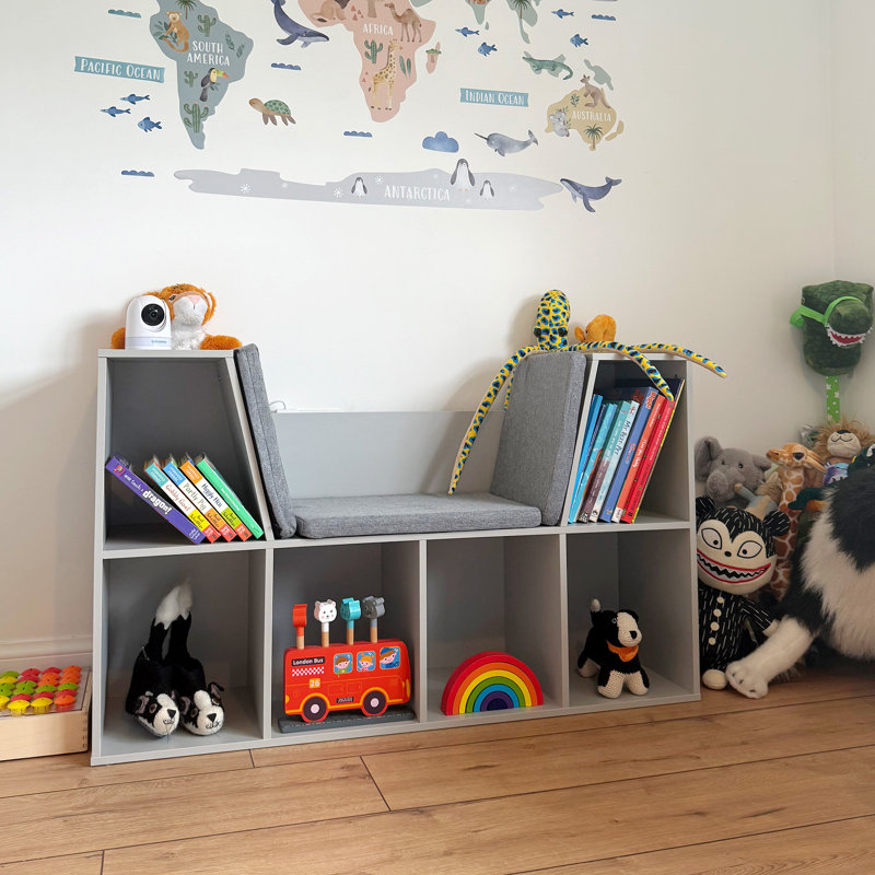 Kimberley 152.4cm H X 76.2cm W Furniture Kids Reading Nook, Grey