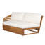 Canapé modulaire de patio en bois d'acacia résistant à l'eau de l 133 po x P 30,75 po x H 28 po Christopher Knight Home