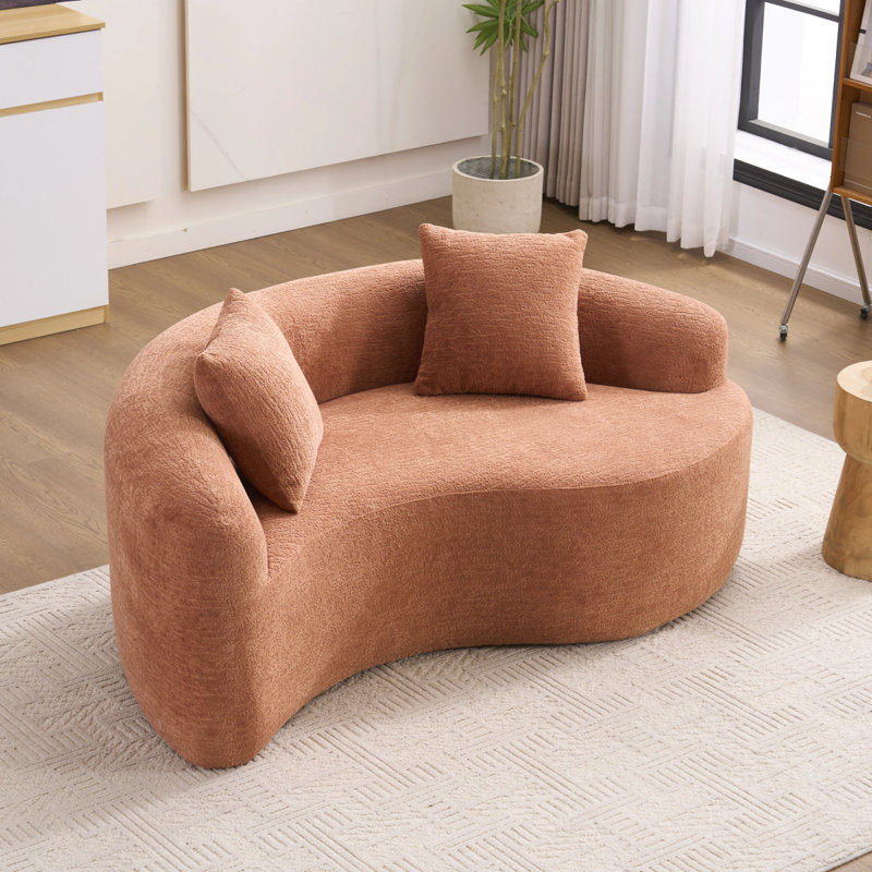 Canapé modulaire en chenille désossée LY-042 Boneless: à double profondeur (21,3 po et 26,8 po), sans assemblage, compact pour les petits espaces, 300 lb, L 66,9 po