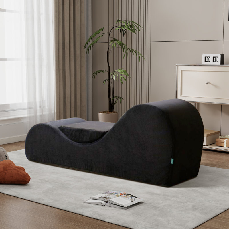 Méridienne 62,48 po, Noir, noir, noir, noir