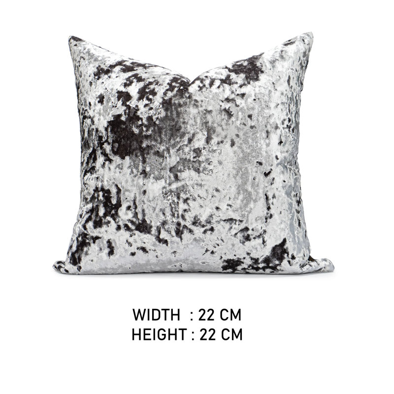 Housse de coussin en argent écrasé