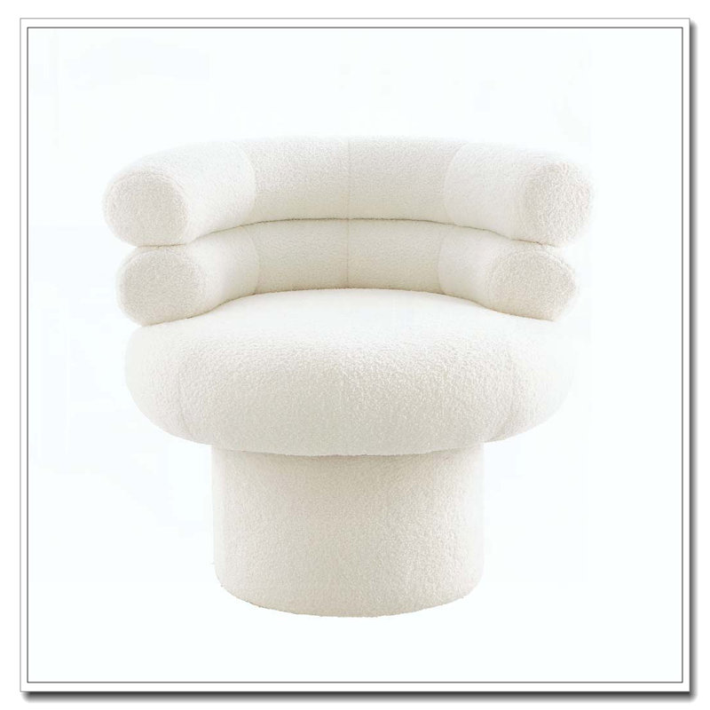 Fauteuil d'appoint pivotant à 360 °, Blanc