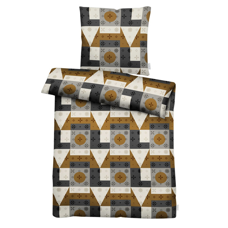Loft Dreams, 135 x 200 cm - 1 Pillowcase 80 x 80 cm, Brown/Anthracite/Grey