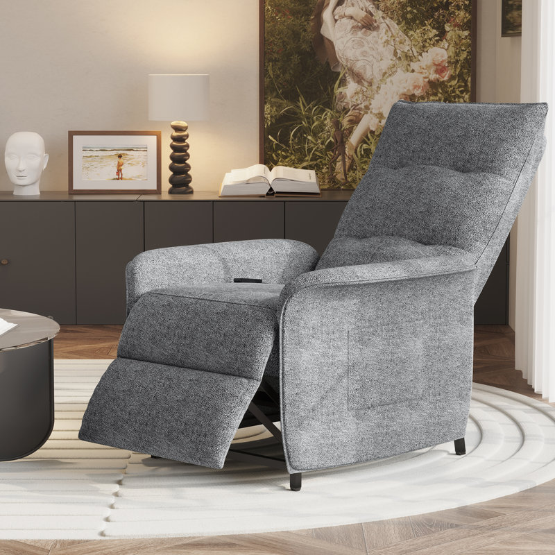 Fauteuil inclinable électrique Marytheresa, Polyester 100 % gris foncé