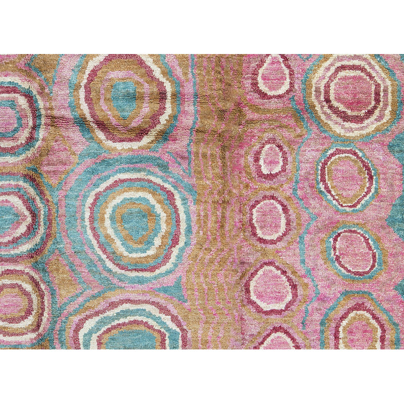 Hand-Knotted High-Quality Pink Area Rug