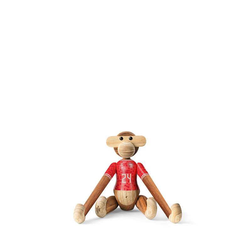 Monkey X DBU Man Monkey 2024 Teak/Limba, 7.3" H x 7.7" W x 2.6" D
