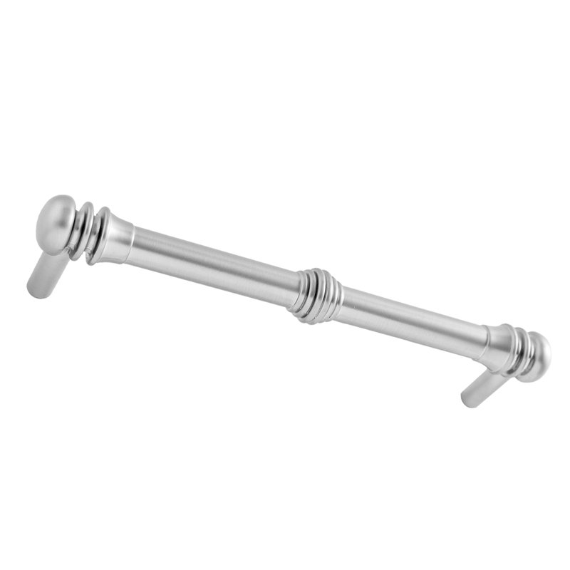 Poignée barre 6 po Charlotte, Nickel satiné, 6"