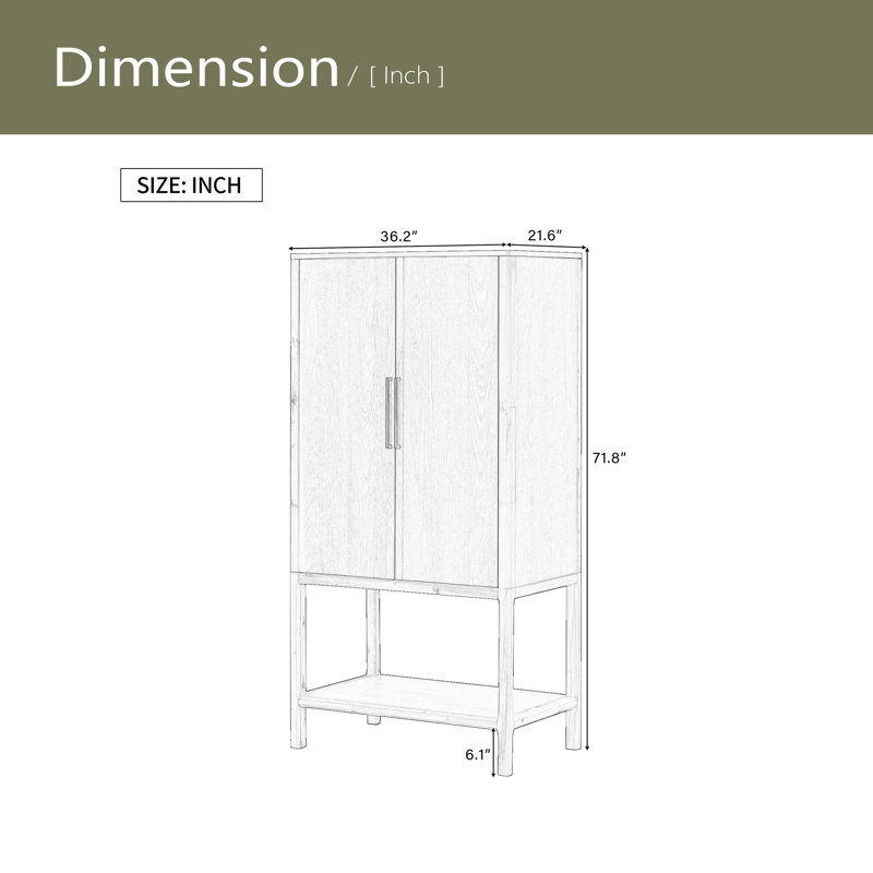 Armoire sophistiquée en placage de chêne avec plusieurs fonctions de rangement, Naturel