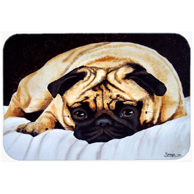 Caroline's Treasures Fred the Pug Glass Cutting Board