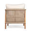 Chaise d'appoint rembourrée en bois massif de style Mid-Century-448273760