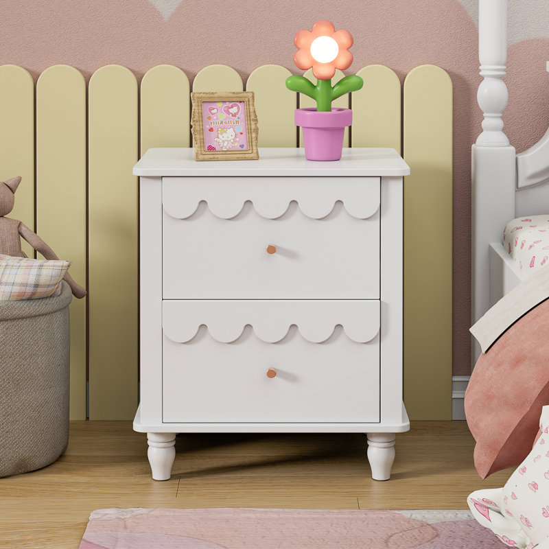 Dorlan 19.7“W Cute Cloud shape Nightstand, White