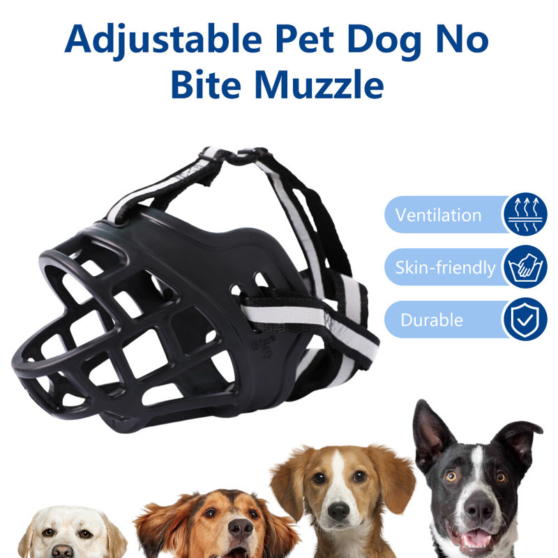 Grand fourre-tout pour chien avec couvre-gueule réglable L 29-31Cm, 11.4" - 12.2"