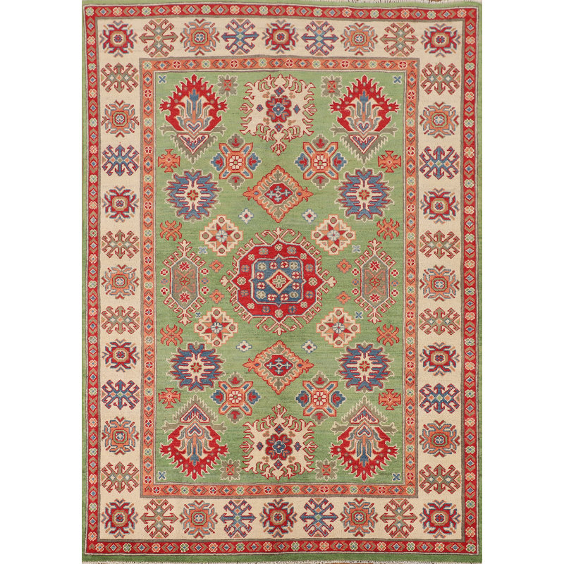 Tapis oriental vert Kazak 5