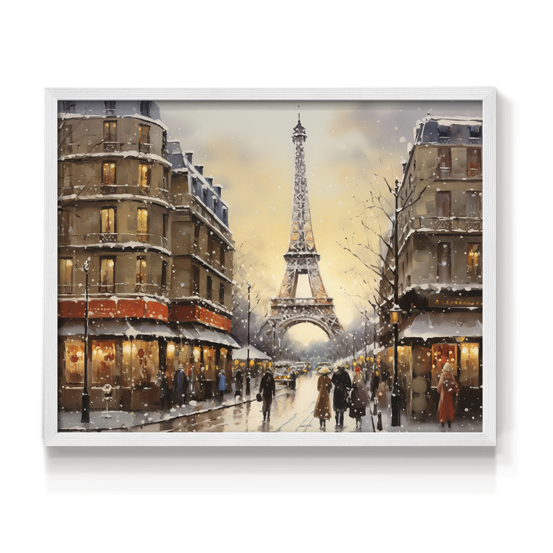 Chirstmas Art-CCCVIII -Framed Print - Restickable, H 11 po x l 14 po, Blanc