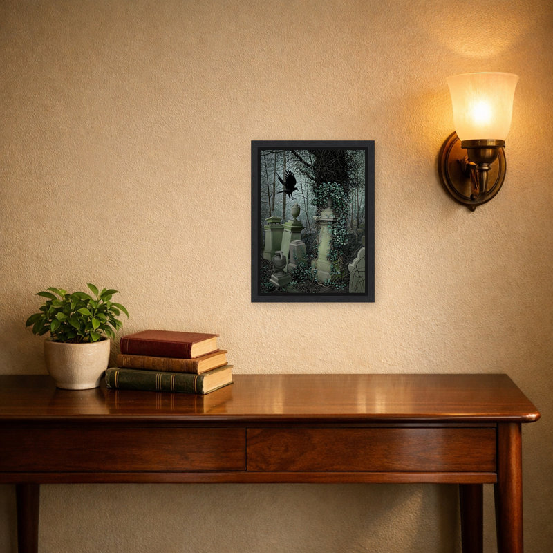 Impression sur toile encadrée Highgate, 10 in. W x 13 in. H, Noir Sylvie