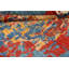 Tapis en soie / laine à motif végétal abstrait 4 x 6