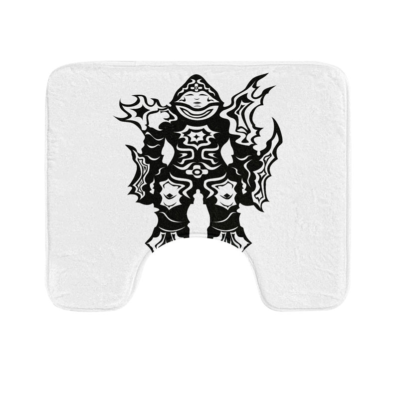 Tapis de salle de bain en forme de U pour tapis de jeu vidéo 20 po multicolore