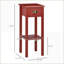 Table basse rouge en bois aggloméré pour le salon / la chambre à coucher, rangement à 2 niveaux et design élégant-1924032220