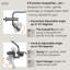 Mini pomme de douche 8 pouces FORNO ACQUA AcquaFALL, finition nickel brossé, douche de pluie, pomme de douche à main, jets de corps, débit de 2,5 GPM-116472618