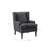 Bedford Decker 28.75" Wide Traditional Fabric Plaid Wingback Accent Armchair, Charcoal-52189349