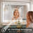 Anti-fog Tempered Glass LED Bathroom Mirror, 3 Color Temperature with Front and Backlight, Rohs and CRU Compliant-1086124245-1086124248