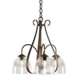 Sweeping Taper 3 - Light Shaded Classic/Traditional Chandelier