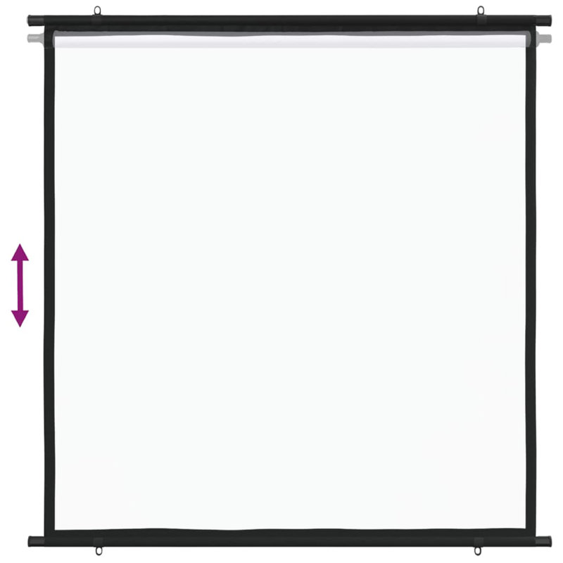 Artun White Manual Projection Screen, 130cm H x 125cm W, Square/AV (1:1)