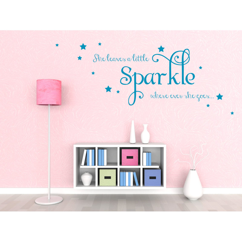 Décalcomanie murale sparkle, Bleu sarcelle, H 15 po x l 36 po x P 0,01 po
