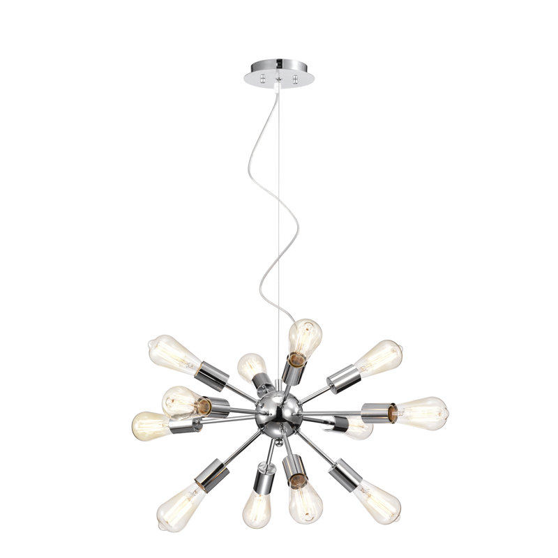 Lustre en forme de sphère Spoutnik à 12 lumières