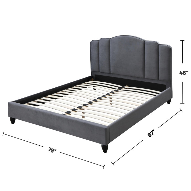 Lit plateforme tapissier, Très grand