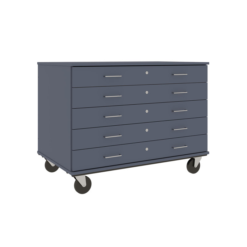 Armoire mobile à 5 compartiments avec roulettes, H 36 po x l 48 po x P 29 po, Tsunami