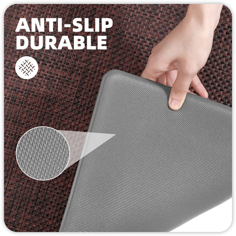 Tapis anti-fatigue Deeana, Rectangle 1 pi 5 po x 2 pi 5 po, Rouge