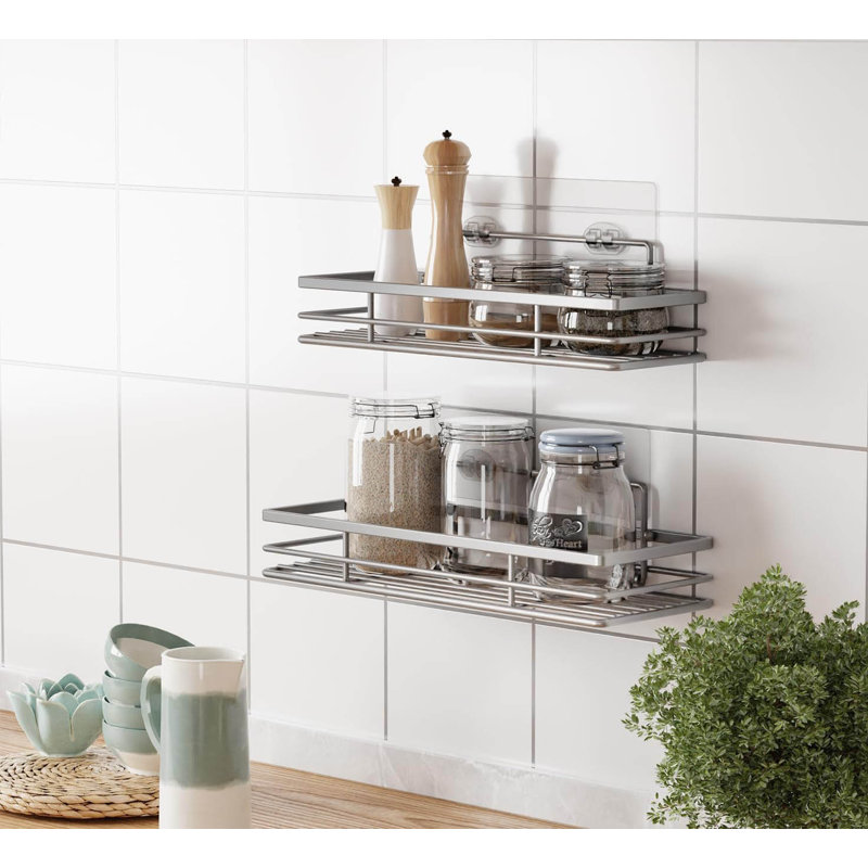 Wall Mounted Required Shower Caddy, Grey