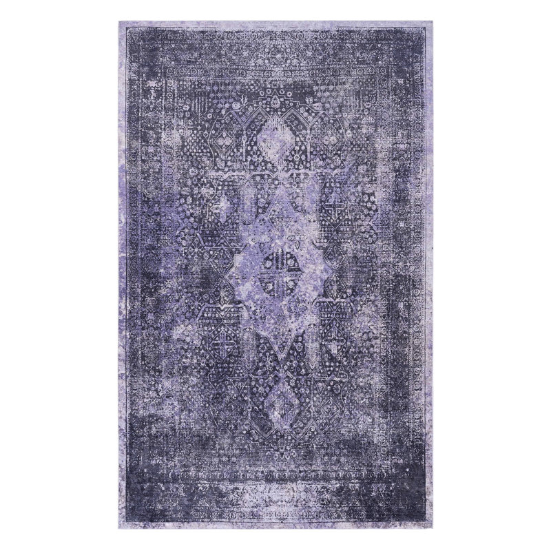 Tapis pliable 6 x 9, teinture antidérapante pour le salon, cuisine - couloir de salle à manger antidérapant anthracite