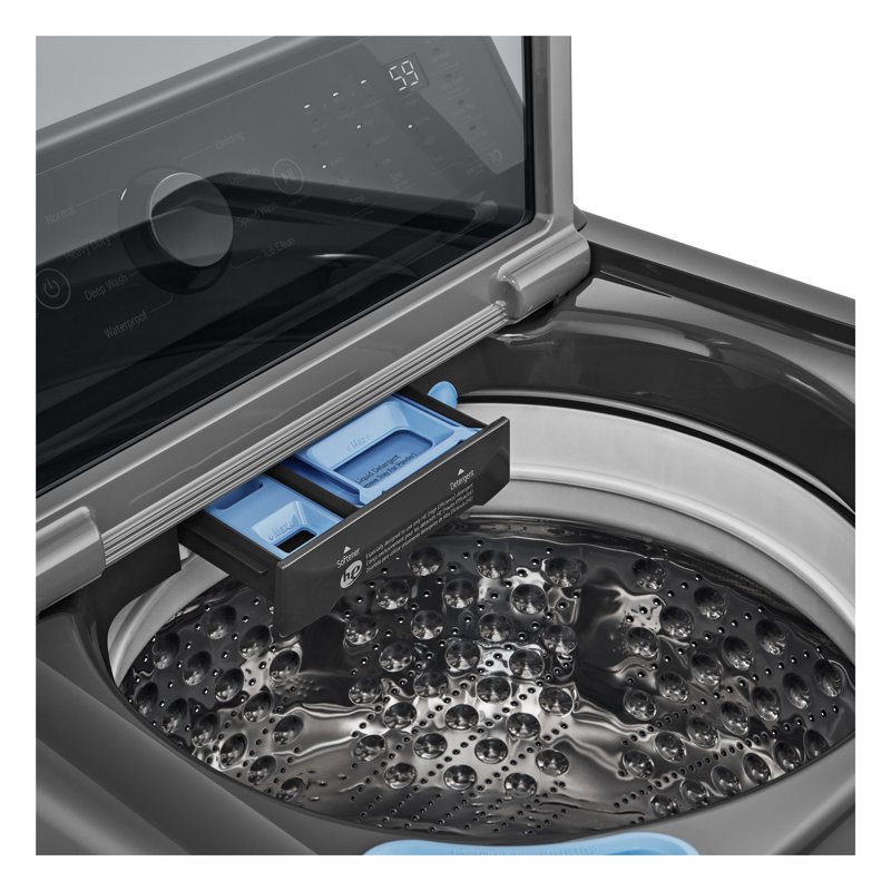 LG 5.0 cu. ft. Mega Capacity Top Load Washer with TurboDrum Technology, Middle Black