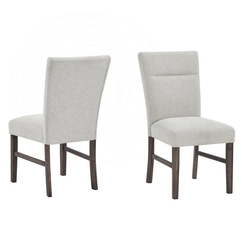 Ensemble de 2 chaises de salle à manger rembourrées grises modernes